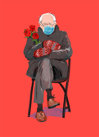 Bernie Valentine Valentine's Day Card Cover