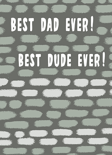 Best Dad Dude Father's Day Card Cover