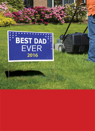Best Dad Ever Sign 5x7 greeting Card Cover