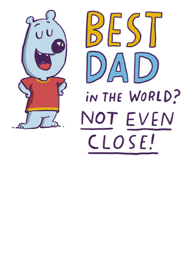 Best Dad in Universe Father's Day Card Cover