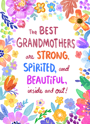 Best Grandmothers Illustration Ecard Cover