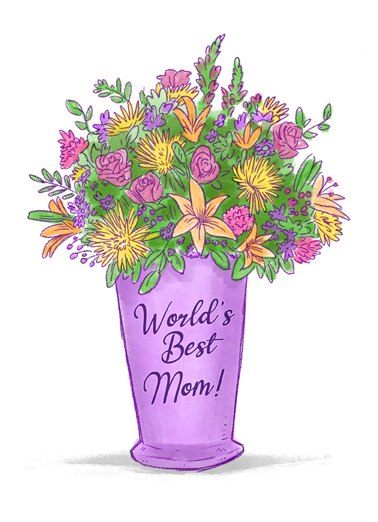 Best Mom Flowers For Mom Card Cover