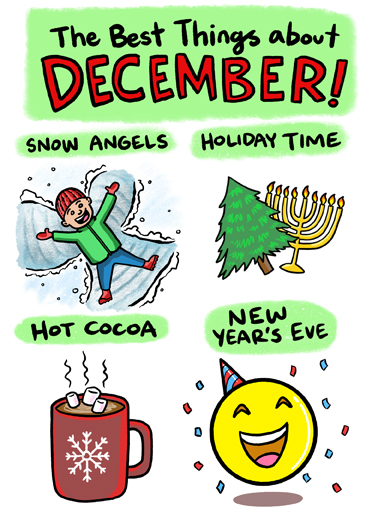 Best Things December December Birthday Card Cover