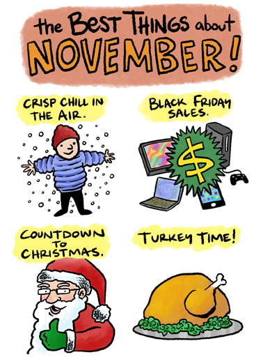 Best Things November For Anyone Ecard Cover