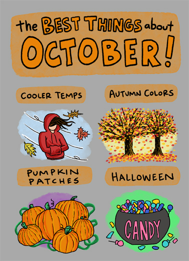 Best Things October October Birthday Card Cover