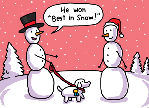 Best in Snow Illustration Ecard Cover