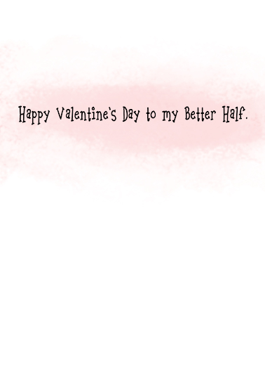 Better Half For Husband Ecard Inside