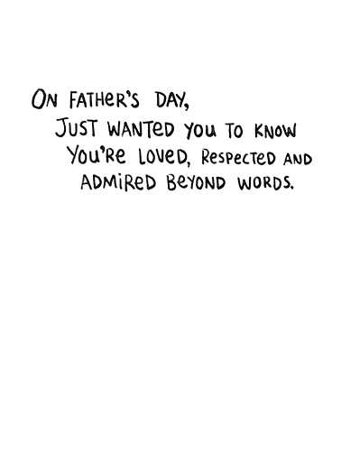 Beyond Words Father's Day Card Inside