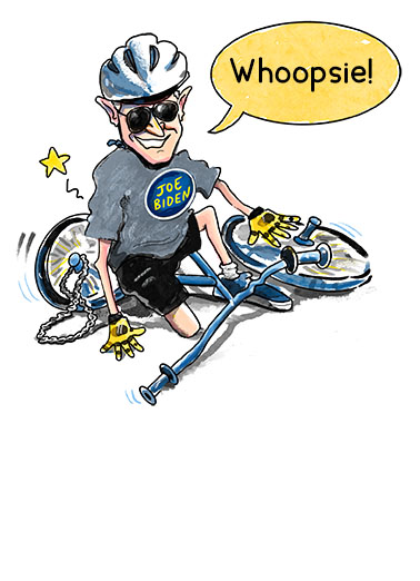 Bicycle Biden June Birthday Card Cover