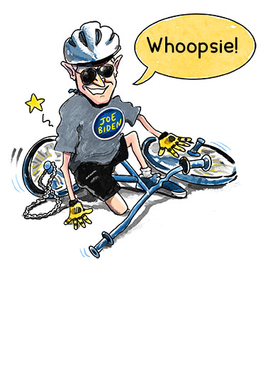 Bicycle Biden Cartoons Ecard Cover