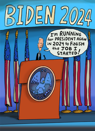 Biden 2024 Fathers Day Father's Day Card Cover