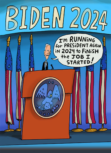 Biden 2024 Birthday Card Cover