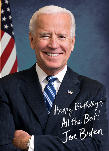 Biden Autograph 5x7 greeting Card Cover