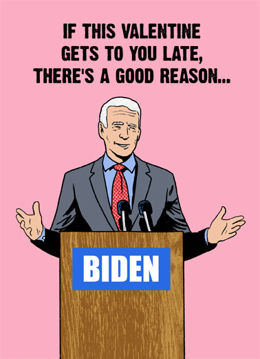 Biden My Time VAL Funny Political Card Cover