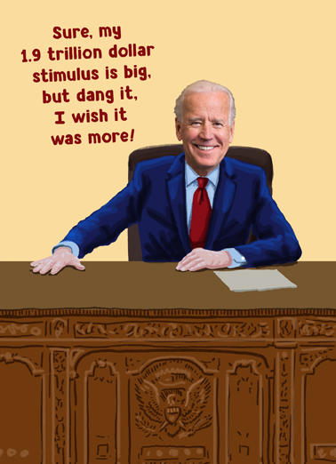 Biden Stimulus Birthday Ecard Cover