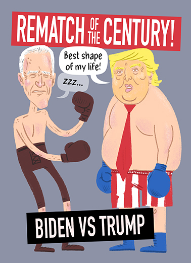 Biden Trump Rematch Funny Political Card Cover