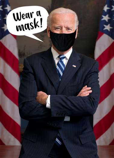Biden Wear Mask Funny Political Card Cover