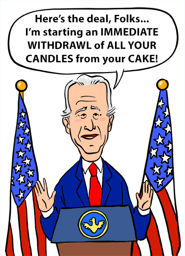 Biden Withdrawal Funny Political Card Cover