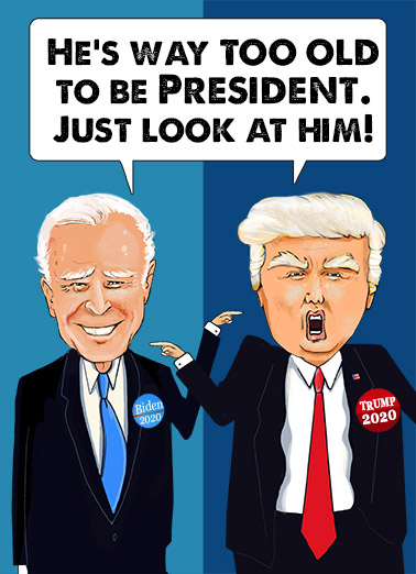 Biden and Trump Funny Political Card Cover