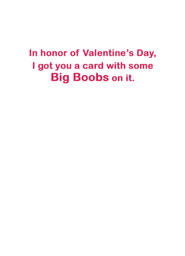 Big Boobs Valentine's Day Card Inside