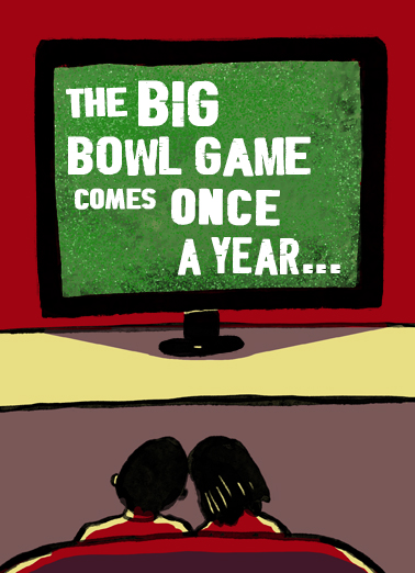 Big Bowl Game Valentine's Day Card Cover