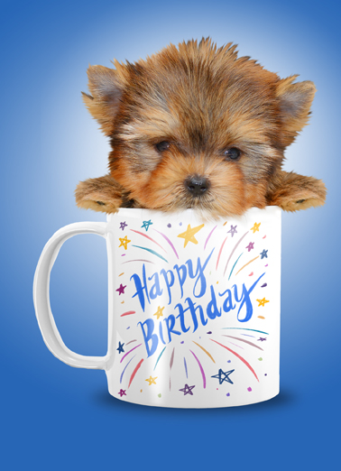 Big Dog Mug Birthday Ecard Cover