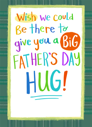 Big FD Hug Father's Day Card Cover