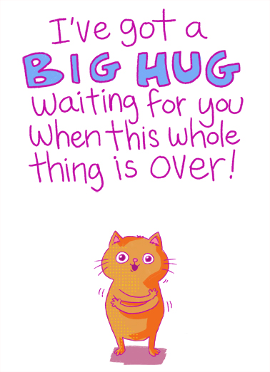 Big Hug Waiting MD For Any Mom Ecard Cover