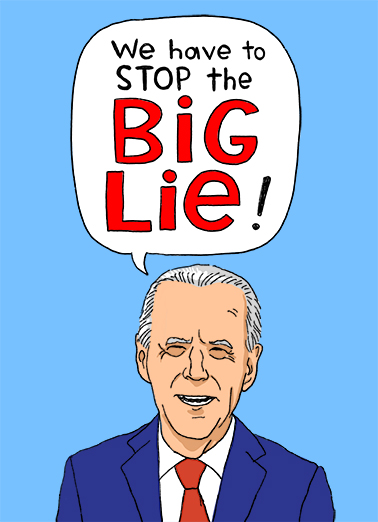Big Lie Funny Political Card Cover