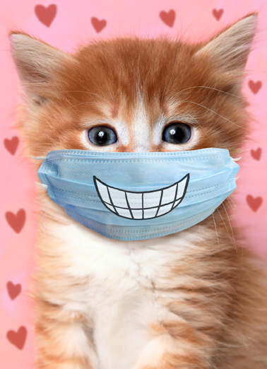 Big Smile Cat VAL Valentine's Day Card Cover