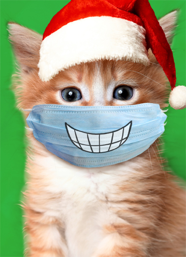 Big Smile Cat Xmas  Card Cover