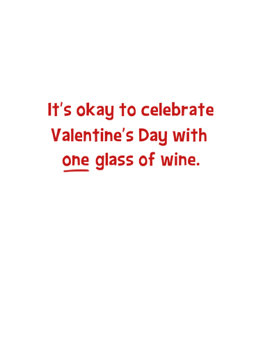 Big Wine Glass Val Valentine's Day Card Inside