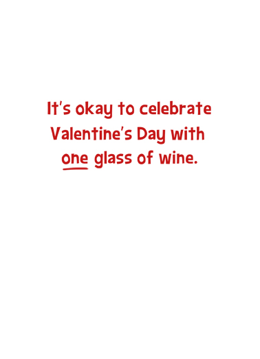 Big Wine Glass Val Funny Card Inside