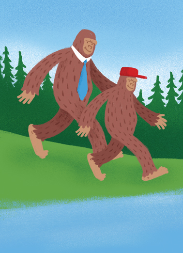 Bigfoot Dad For Father-In-Law Card Cover