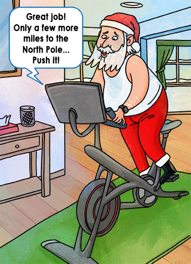 Bike Before Christmas Humorous Card Cover