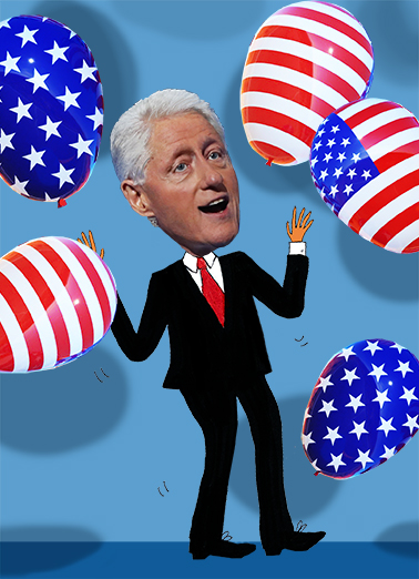 Bill's Balloons Hillary Clinton Card Cover