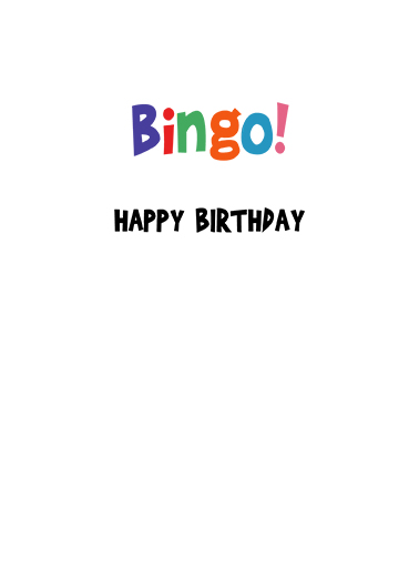 Bingo Birthday Ecard Inside