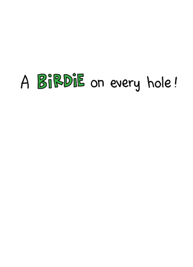 Birdie FD Golf Card Inside