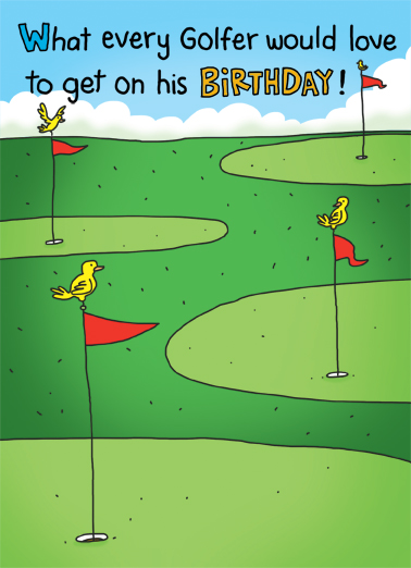 Birdie Golf Birthday Card Cover