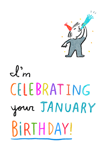 Birth Month January Birthday Ecard Cover