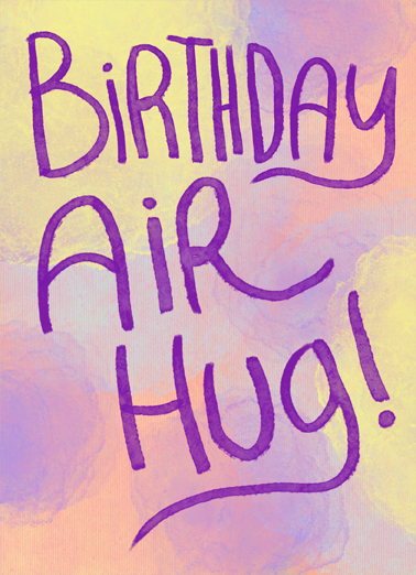 Birthday Air Hug Hug Card Cover