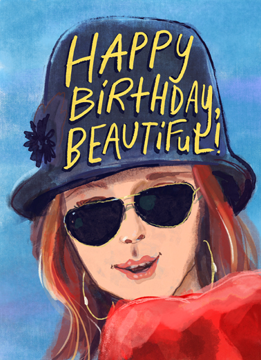 Birthday Beautiful Compliment Card Cover