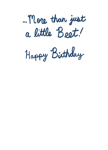 Birthday Beet Funny Card Inside