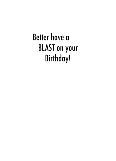 Birthday Blast Funny Political Card Inside