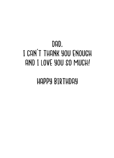 Birthday Dad Silhouette One from the Heart Card Inside