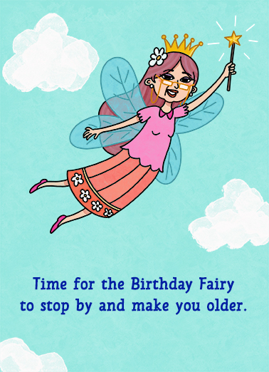 Birthday Fairy GPS Illustration Ecard Cover