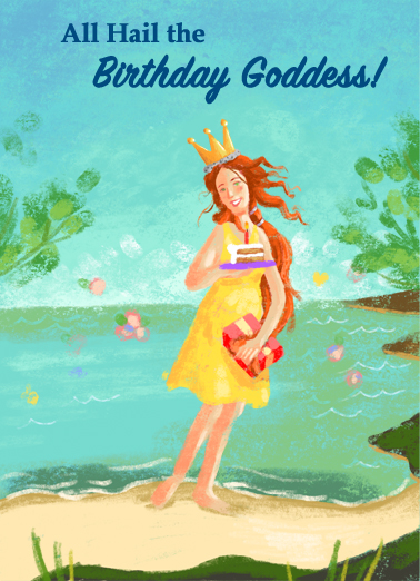 Birthday Goddess  Card Cover