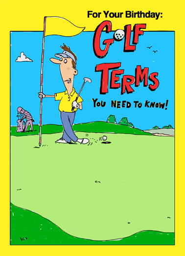 Birthday Golf Terms For Him Card Cover