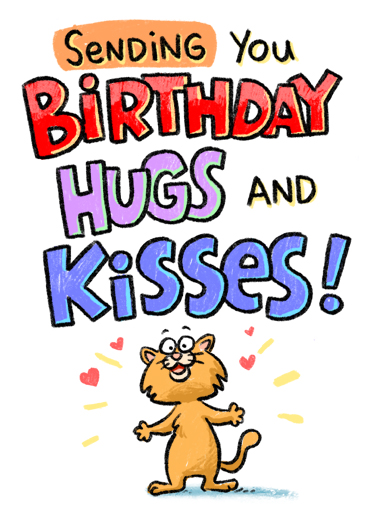 Birthday Hugs and Kisses Hug Ecard Cover