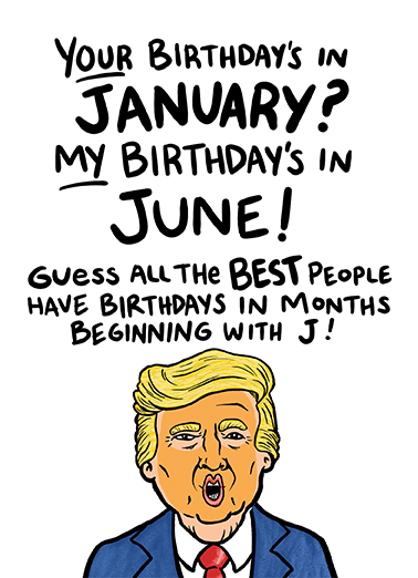 Birthday J President Donald Trump Ecard Cover